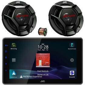 Jvc Kwz900w-dr1721-eb16 9 Inch Hd Screen Receiver 2x 6.75 300w Shallow-mount Speakers Speaker Wire