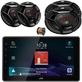 Jvc Kwz900w-dr621-dr6931-eb16 Single-din Receiver 2x 6.5 Inch 300w Speakers 6x9 500w Wire