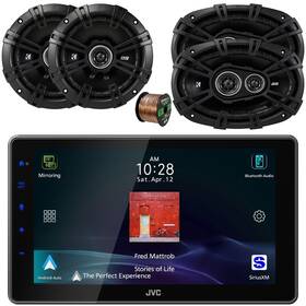 Jvc Kwz900w-zs65cxs-zs693 Single-din Siriusxm Receiver 2x 6.5 Inch 300w Speakers 6x9 360w