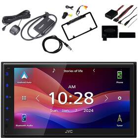 Kwm695bw-sxv300-v1-eabc256b Jvc-siriusxm 1-din Bluetooth Receiver Satellite Vehicle Tuner Kit Handlebar Camera
