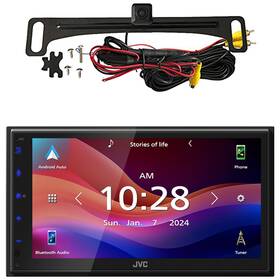 Kwm695bw-acam4 Jvc-vox 6.8 Inch Wsvga Lcd Display Single-din Mp3 Receiver License Plate Backup Camera