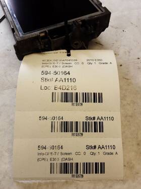 594-50164 Mercedes-benz Info-gps-tv Screen 207 Type Convertible E350 Fits 10-11 E-class 1926728
