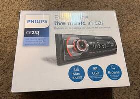 Ce233 Philips Car Audio 1-din Am/fm/usb/aux Stereo With Built In 50w X4 Amp