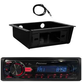 Mvhs85u-ebudk00-ekmr1 Pioneer Mvh-85ub Single Din Mp3 Am Receiver Install Mounting Kit 22 Inch Antenna