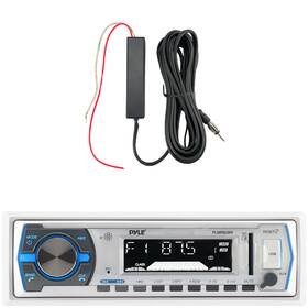 Plmrb29w-eora102 Pyle Plmrb29w Single Din Boat In-dash White Receiver 12v Amplifier Booster Kit