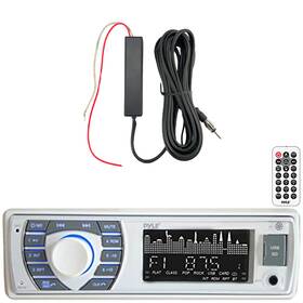Plrmr23btw-eora102 Pyle Plrmr23btw Single Din Marine Bluetooth Receiver 12v Amplifier Booster Kit