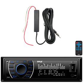 Plrmr27btb-eora102 Pyle Plrmr27btb Single Din Marine Bluetooth Receiver 12v Amplifier Booster Kit Plrmr27btb-eora102 Pyle Plrmr27btb Single Din Marine Bluetooth Receiver 12v Amplifier Booster Kit