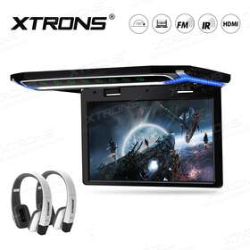 Cm101hd Xtrons Ice/vdo/cm101hd Dwh006x2 10.2 Inch Car Roof Overhead Flip Down Screen Monitor Game 1080p Hdmi Usb Headsets