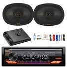 Jvc Single Din Bluetooth Am/fm Stereo Receiver, 2X 6X9" 300W Speakers, Amp W/kit. Fixed Price $329.99.