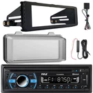 Pyle PLCD43BTM Single Din Head Unit Fm Receiver W/kit + Cover, Amp Booster. Fixed Price $133.99.