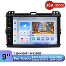 9" 8+128GB Plug & Play Android 13 Car Radio For 2004-2009 Lexus GX470 With Knob. Fixed Price $427.50.