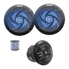 Pyle 4-CH Marine Bluetooth Controller, 2X 4" 100W Led Speakers (black),wire. Fixed Price $153.99.