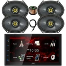 Jvc 6.8" Touchscreen Bluetooth Car Radio, 4X 6X8" 225W Speakers, Antenna, Wire. Fixed Price $354.99.