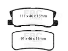 For 2001-2006 Mitsubishi Montero Brake Pad Set Rear Ebc 45281ZTJK 2002 2003 2004. Fixed Price $126.22.