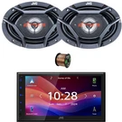 Jvc Bluetooth Digital Media Stereo Receiver, 2X 6X9" 500W Speakers + Wire. Fixed Price $358.99.