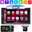 Backup Camera 7" 2DIN Stereo Radio Cd Dvd Player Bluetooth Carplay Gps Auto. Fixed Price $124.50.
