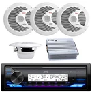 Jvc KD-X38MBS 1DIN Receiver W/ 4X 6.5'' 150W Marine Speakers + 4-CH 400W Amp. Fixed Price $225.99.