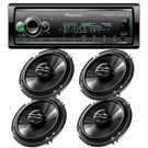 Pioneer Package MVH-S522BS Bluetooth Car Stereo & 4,TS-G1620F 300W 6.5" Speakers. Fixed Price $304.99.