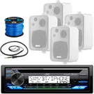Jvc KD-T91MBS Bluetooth Usb Cd Receiver, 4X 4" White Box Speakers, Antenna, Wire. Fixed Price $241.99.