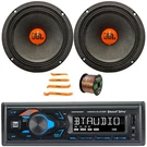 Dual XRM59BT Single Din Bluetooth Receiver, 2X 6.5" 300W Woofer Speakers + Wire. Fixed Price $136.99.