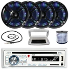 Pyle 1-DIN Bluetooth Marine Cd Receiver W/cover, 4X 6.5" 250W Max Dual Speakers. Fixed Price $271.99.