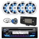Jvc Single Din Cd Marine Receiver, 4X 6.5" 150W Blue Speakers, Antenna, Wire. Fixed Price $397.49.