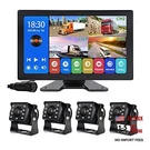 4K Car Backup Cameras System With 10.1" Touch Screen Quad Display Charcoal. Fixed Price $225.94.