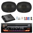 Jvc Single Din Bluetooth Am/fm Cd Receiver, 2X 6X9" 300W Speaker, Amp W/kit. Fixed Price $398.49.