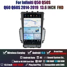 Mark 7 Tesla Screen For Infiniti Q50 Q60 Gps Navigation Android Car Stereo 13.6". Fixed Price $899.00.