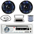 Pyle 1-DIN Bluetooth Marine Cd Receiver W/cover, 2X 6.5" 250W Max Dual Speakers. Fixed Price $185.49.