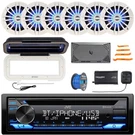 Jvc Single Din Cd Radio Receiver W/cover, 6X 6.5" Blue Speakers, Amplifier. Fixed Price $607.99.