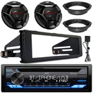 Jvc Single Din Receiver, 2X 6.5" 300W Speakers W/ Mounting Adapters, Install Kit. Fixed Price $248.00.