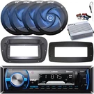 Pyle Single-din Boat Radio W/kit + Adapter Plate, 4X 4" Led Speakers, Amplifier. Fixed Price $211.49.