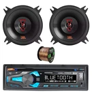 Dual Single Din Bluetooth Cd Stereo Receiver, 2X 4" 150W Car Speakers, Wire. Fixed Price $128.99.