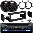 Jvc Single Din Cd Receiver W/kit, 2X 6.5" 300W Speakers + Adapter, Wire Harness. Fixed Price $248.00.