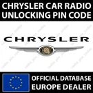 Chrysler Radio Pin Code 300 Crossfire Grand Voyager Pacifica Pt Cruiser Sebring. Fixed Price $9.42.
