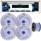 Pyle PLMRL50WB 1-DIN Receiver + Remote, 4X 8" 300W Led Speakers (white) Wire. Fixed Price $146.99.