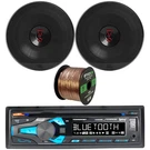 Dual 1-DIN Bluetooth Receiver 2X 6.5" 225W Max Power Car Speakers + Wire. Fixed Price $142.49.