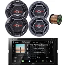 Jvc KW-V960BW Bluetooth Car Radio, 2X 6.5" Speakers, 5.25" Wire. Fixed Price $1147.00.