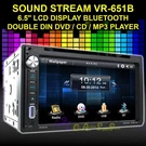 Sound Stream Double 2 Din VR-651B DVD/CD/MP3 Player 6.5" Lcd Display Bluetooth. Fixed Price $51.11.