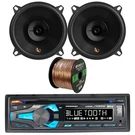 Dual Single-din Bluetooth CD/MP3 Player Receiver, 2X 5.25" 120W Speakers, Wire. Fixed Price $130.49.