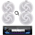 Jvc Marine Usb Bluetooth Receiver, 4X 8" 320W + 6.5" 240W White Speaker, Antenna. Fixed Price $183.49.