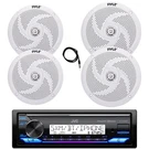 Jvc Marine Usb Bluetooth Receiver, 4X 8" 320W + 6.5" 240W White Speaker, Antenna. Fixed Price $178.49.