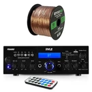 Pyle PDA6BU Usb 200W Bluetooth Fm Stereo, Enrock 16G 50FT Speaker Wire Bundle. Fixed Price $100.49.