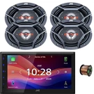 Jvc Bluetooth Digital Media Usb Radio Receiver, 4X 6X9" 500W Speakers + Wire. Fixed Price $397.49.
