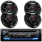 Jvc KD-T720BT Single Din Cd Multimedia Receiver, 4X 6.5" 300W 2-WAY Speakers. Fixed Price $347.00.
