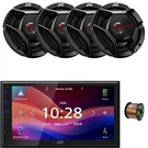 Jvc Bluetooth Digital Media Stereo Receiver, 4X 6.75" 300W Speakers + Wire. Fixed Price $387.49.