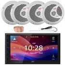 Rv Package: Jvc 1-DIN Bluetooth Receiver, 4X 6.5" 150W Max White Speakers W/wire. Fixed Price $483.99.