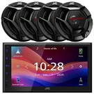 Jvc 1-DIN Bluetooth Digital Media Receiver, 4X 6.5" 300W Max Car Audio Speakers. Fixed Price $627.00.