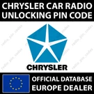 Chrysler Radio Pin Code All Models T00AM T**qn TM9 Tvpqn Tomyd T00BE T0012 T0071. Fixed Price $9.42.